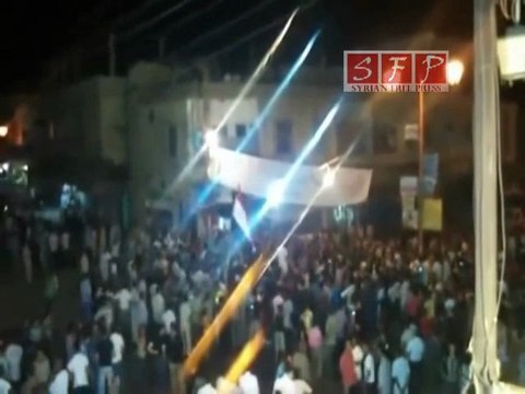 حمص الرستن مظاهرات لإسقاط النظام 4-8-2011