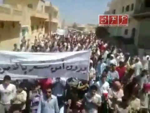إدلب - تفتناز جمعة لن نركع إلا لله 12-8-2011