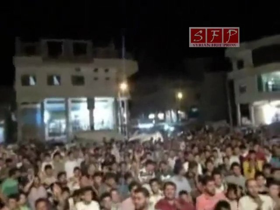 فري برس - إدلب - بنش - مظاهرات بعد التراويح - 16 رمضان 16-8-2011