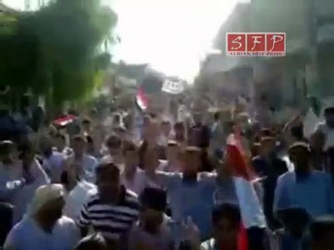 فري برس حلب تل رفعت مظاهرة تل رفعت بعد صلاة العيد 30 8 2011