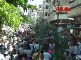فري برس حمص مظاهرة التشييع 3 9 2011