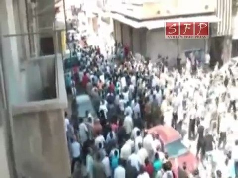 فري برس حمص الخالدية تشييع الشهيد عبدالله عسكر الصالح 6 9 2011