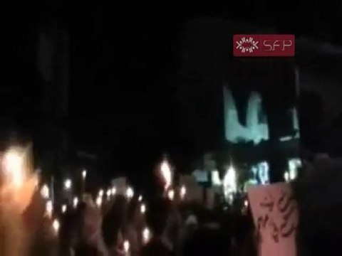 فري برس دوما الثوار يعايدون المجرم بشار 11 9 2011