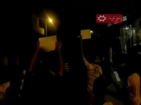 حوران الطيبة مظاهرة مسائية نصرة لحمص في 12 9 2011