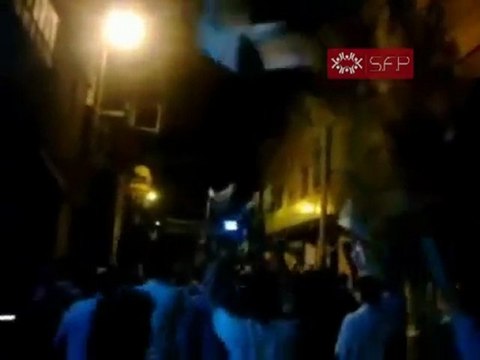 فري برس دوما مظاهرة ليلية فور إنسحاب الأمن للإعلام 24 9 2011