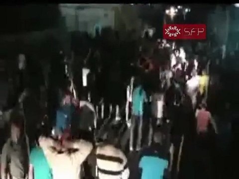 فري برس درعا مظاهرة مسائية في درعا المحطة 25 9 2011