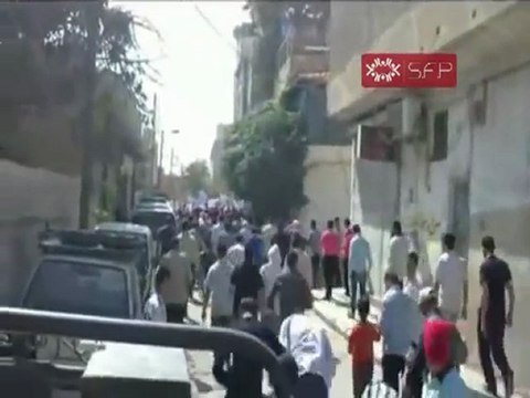 فري برس دمشق كفرسوسة مظاهرة جمعة النصر لشامنا ويمننا 30 9 2011