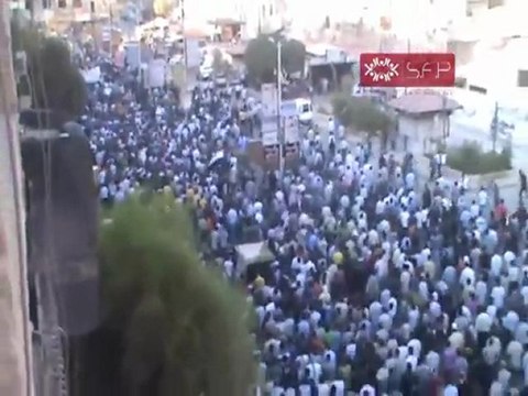 فري برس ريف دمشق حرستا تشييع الشهيد حسن عفوف 1 10 2011