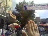 فري برس   ديرالزور مظاهرة صباحية ساحة الحرية استنكار على اغتيال البطل مشعل تمو على يد العصابات الاسدية 8 10 2011