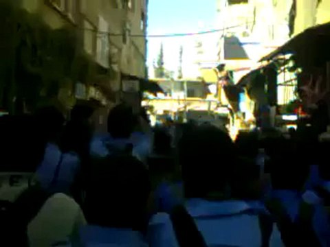 فري برس دمشق حرستا مظاهرات الطلاب الاحرار للمطالبة بسقوط النظام الاسدي 20 10 2011 ج2