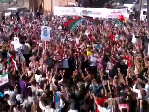 فري برس حوران بصرالحرير مظاهرة حاشدة في 28 10 2011