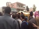 فري برس   حمص القصير   تشييع الشهداء قتيبة ورياض شمس الدين 30 10 2011