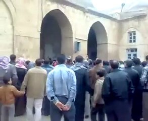 فري برس   مظاهرة في مدينة الباب بجمعة الله اكبر 4 11 2011