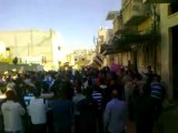 فري برس   حماة باب القبلي مظاهرة صباحية نصرة لحمص الجريحة 7 11 2011