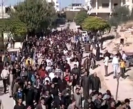 فري برس إدلب كفرنبل مظاهرة جمعة تجميد العضوية 11 11 2011 جـ1