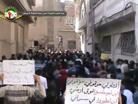فري برس حمص باب الدريب مظاهرات رائعة في جمعة تجميد العضوية مطلبنا 11 11 2011