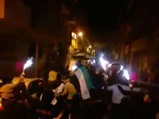 فري برس   حمص كرم الشامي مسائية الفرح بتجميد عضوية سوريا بالجامعة العربية 12 11 2011