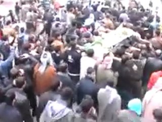 فري برس   إدلب تشييع الشهيد محمد حسن شحادة إلى مثواه الأخير 15 11 2011