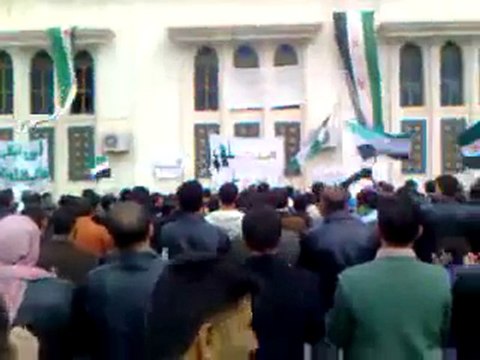 فري برس حمص حسياء مظاهرة الاحرار في جمعة طرد السفراء 18 11 2011