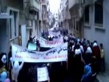 فري برس   حمص المحتلة مظاهرة نسائية لحرائر بحي جورة الشياح 19 11 2011