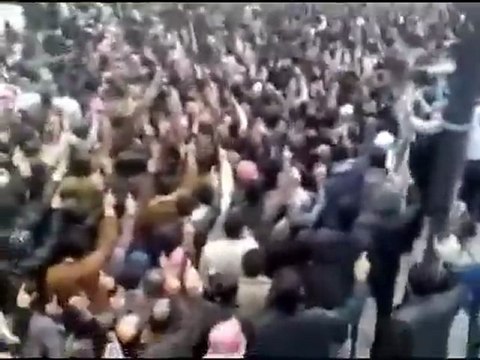 فري برس ريف دمشق مدينة يبرود تشييع الشهيد خالد النمر 18 11 2011