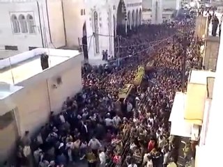 فري برس   حماه حلفايا مراسم زفاف الشهداء 20 11 2011 ج1