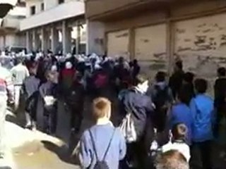 فري برس   مظاهرة طالبات في الزبداني بريف دمشق 23 11 2011 ج1