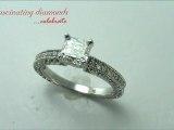 Vintage Style Engagement Ring Engraved With Milgrains