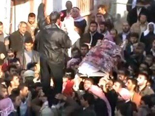 فري برس   تشيع الشهيد المجند قصي محمد الشامي 26 11 2011