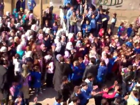 فري برس ادلب جبل الزاوية كفرعويد مظاهرة طلابية 28 11 2011