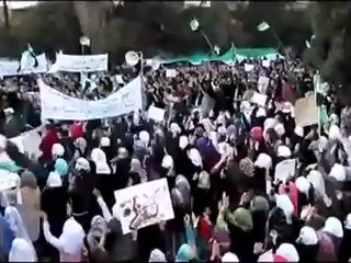 فري برس   حمص الانشاءات طلاب وطالبات جامعة حمص ياسورية نحن معاك للموت 28 11 2011