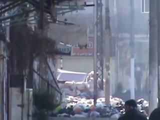 فري برس   حمص باب الدريب قصف المحلات 28 11 2011
