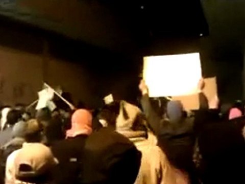 فري برس أحرار غوطة دمشق الغربية مسائية عقربا 23 1 2012