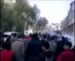 فري برس   حماه   طريق حلب الجديد   مظاهرة نصرة للأحياء المحاصرة 24 1 2012 ج1