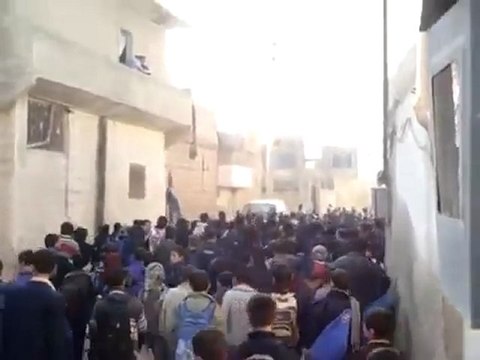 فري برس ‫ادلب سرمين مظاهرة طلاب سرمين 29 11 2011