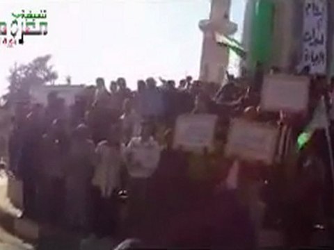 فري برس إدلب معرة مصرين اعتصام نصرة لإدلب وجميع المدن 1 12 2011