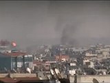 فري برس   حمص قصف عشوائي للمنازل قرب مشفى المالك واستهداف مأذنة المسجد 4 12 2011