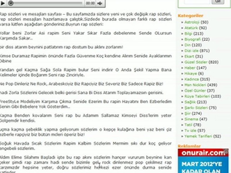 mc rap yollar beni zorlar