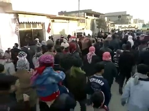 فري برس مدينة مارع ريف حلب مظاهرات الاثنين 12 12 2011