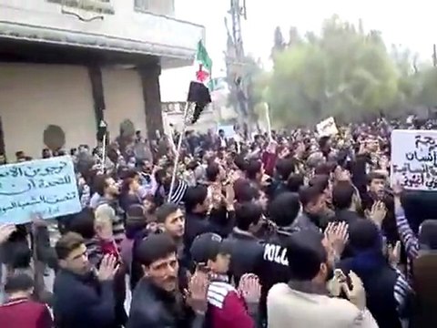 فري برس ريف دمشق مظاهرة عربين في أربعاء الإضراب 14 12 2011 ج2