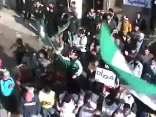 فري برس   مظاهرة حماة طريق حلب جمعة برتوكول الموت 23 12 2011