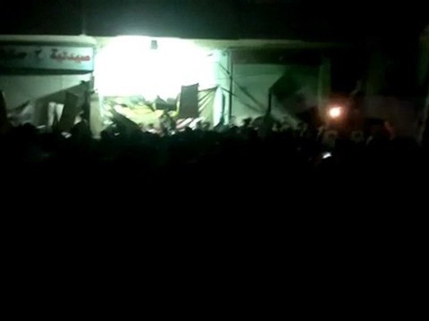 فري برس ريف دمشق عربين جمعة بروتوكول الموت مظاهرة مسائية رائعة 23 12 2011