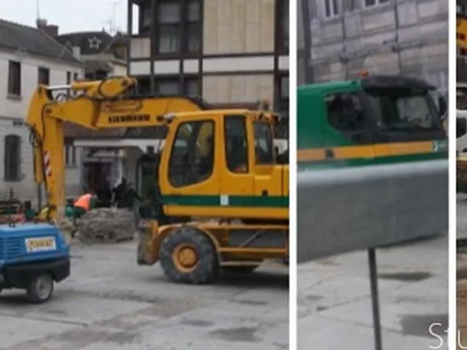 Travaux place de l'Hôtel de Ville de Troyes