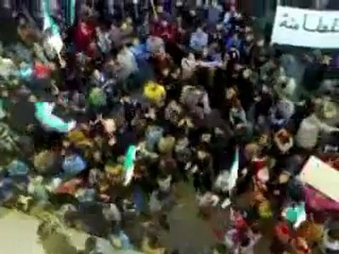 فري برس حماة اللطامنة مظاهرة حاشدة نصرة لبابا عمرو الجريحة 26 12 2011