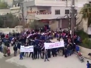 فري برس   مظاهرة طلابية وادي بردى 2011 12 26