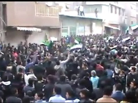 فري برس غوطة دمشق سقبا أحرار سقبا بعد صلاة الجمعة 30 12 2011