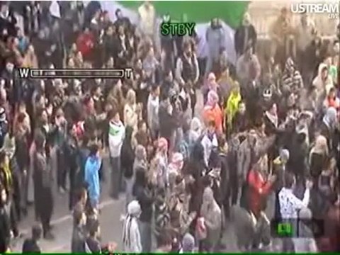 فري برس دمشق حي برزة جمعة الزحف الى ساحات الحرية بث حي 30 12 2011