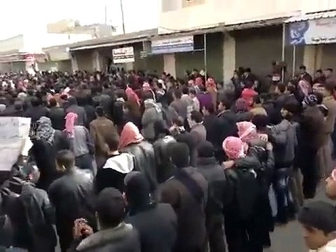 فري برس مارع ريف حلب مظاهرة جمعة الزحف الى الساحات 30 12 2011