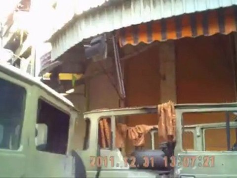 فري برس حمص استمرار الاضراب وانتشار الأمن والشبيحة 31 12 2011