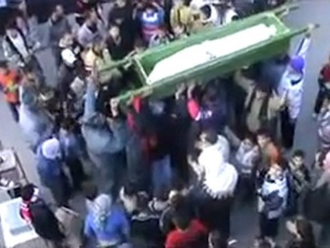 فري برس وادي العرب دعاء رائع بتشيع الشهيد أنيس يوسف المغربل 31 12 2011